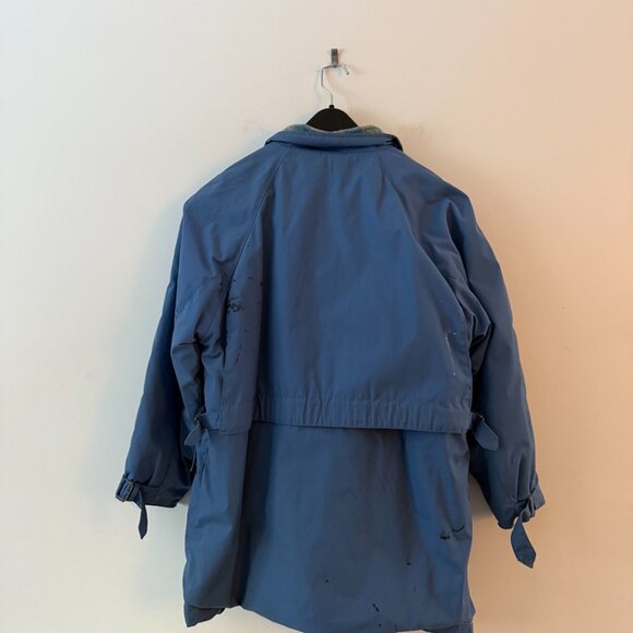 Vintage Woolrich Chore Jacket Flannel Lined Blue Oversized Size Large - Picture 8 of 12